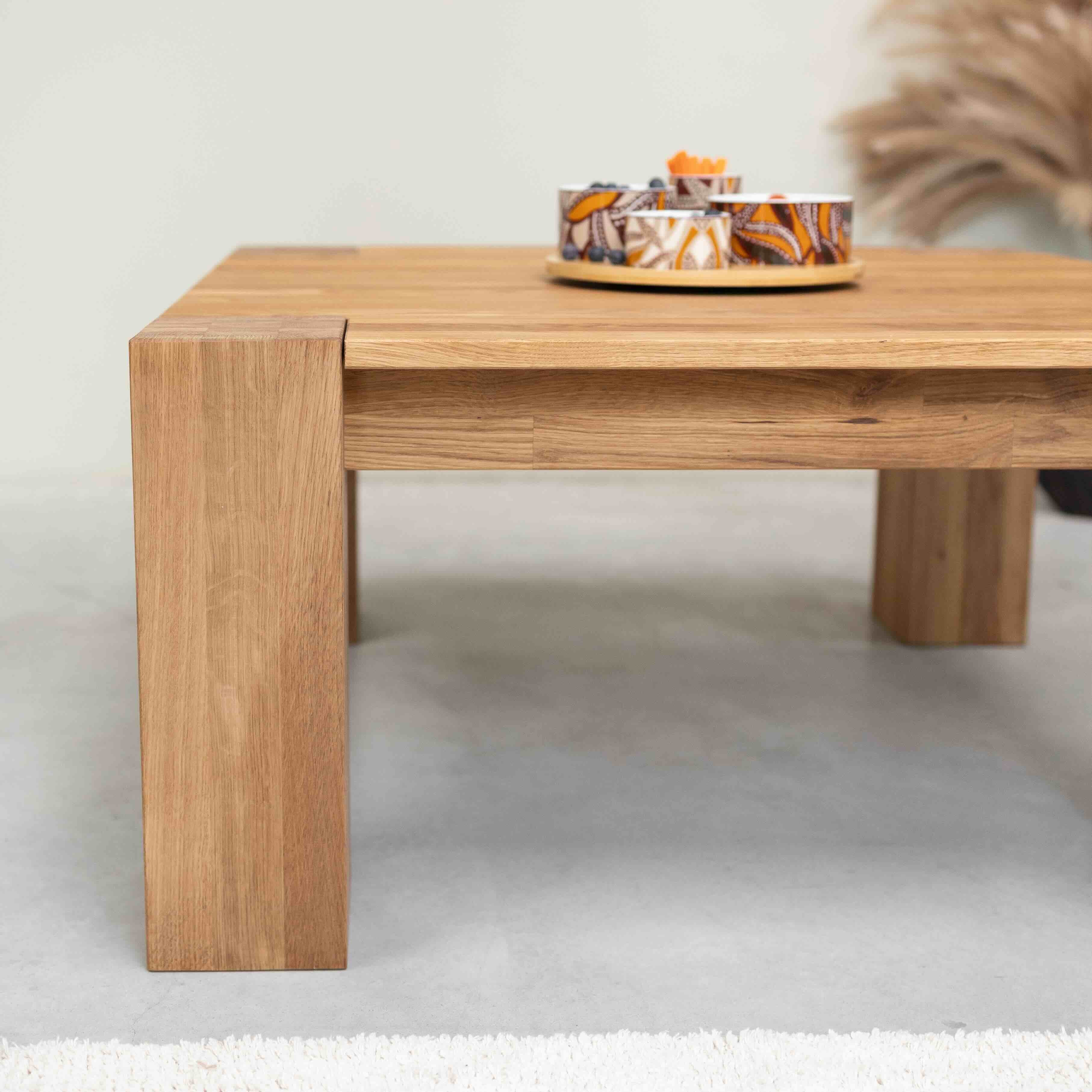 Table basse en bois massif de chêne Nordic